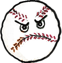 An angry baseball.